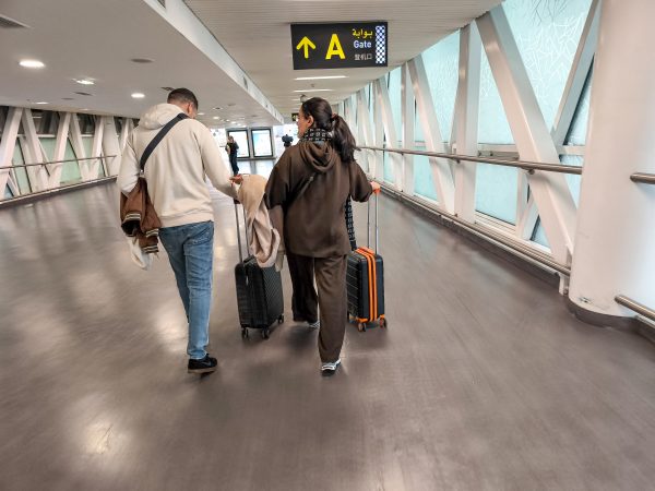 Visitantes no Aeroporto Mohammed V em Casablanca