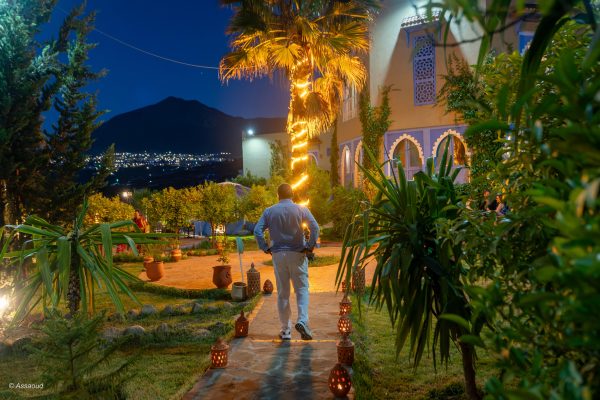 Hotel is set in an open area outside Chefchaouen’s urban center