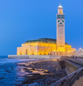 Morocco casablanca forecourt hassan ii mosque