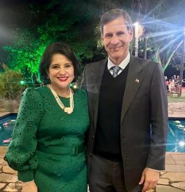 A embaixadora do Egito, Mai Taha Khalil, e o secretário-geral da Câmara Árabe, Mohamad Mourad: trocas entre Brasil e Egito em expansão