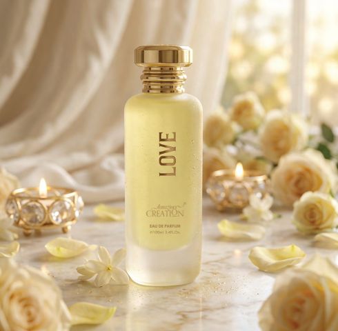 Love é um dos perfumes da marca de Dubai