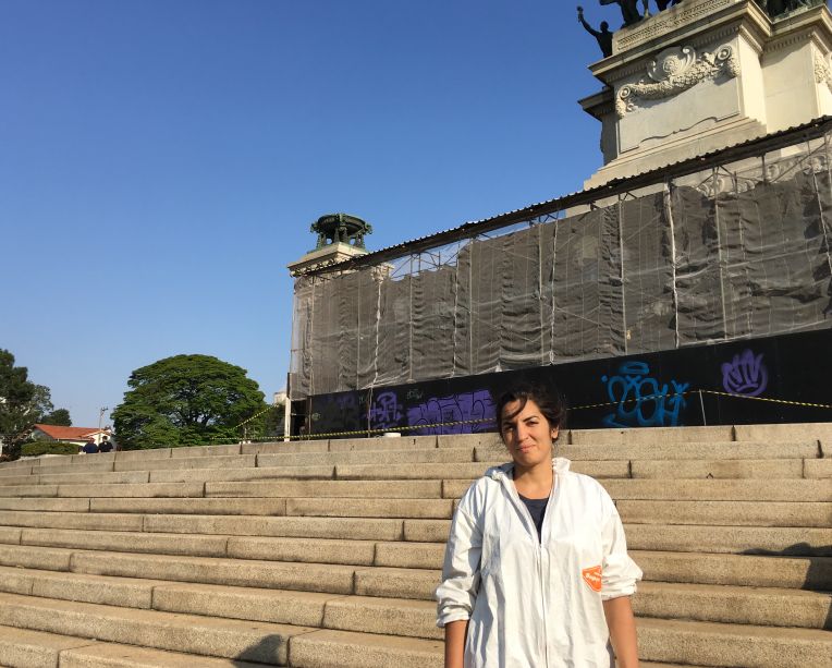 Uma tunisiana na equipe de restauro