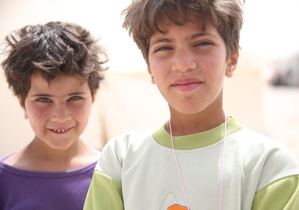 Exibição mostra crianças sírias em campo de refugiados